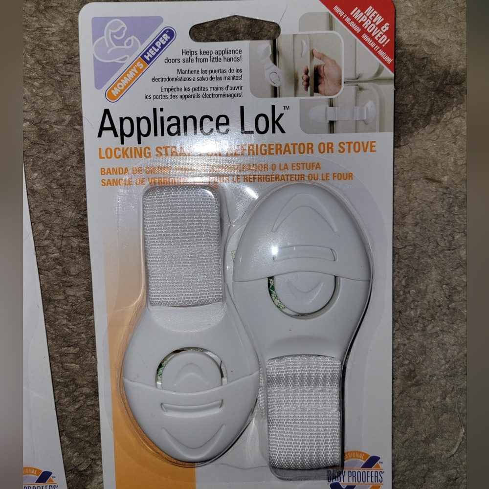 4 Mommy's Helper Appliance Lok Locking Strap for Refrigerator and Stove New